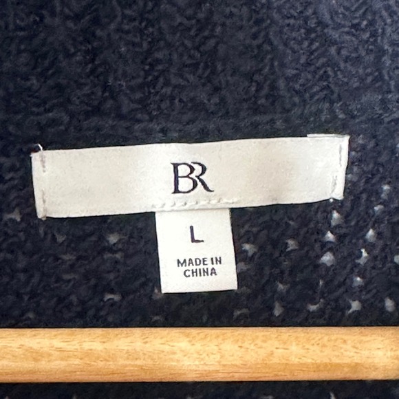 Banana Republic Knit Dress Sleeveless Mock Neck Navy Blue Size Large Merino Wool - Picture 8 of 9